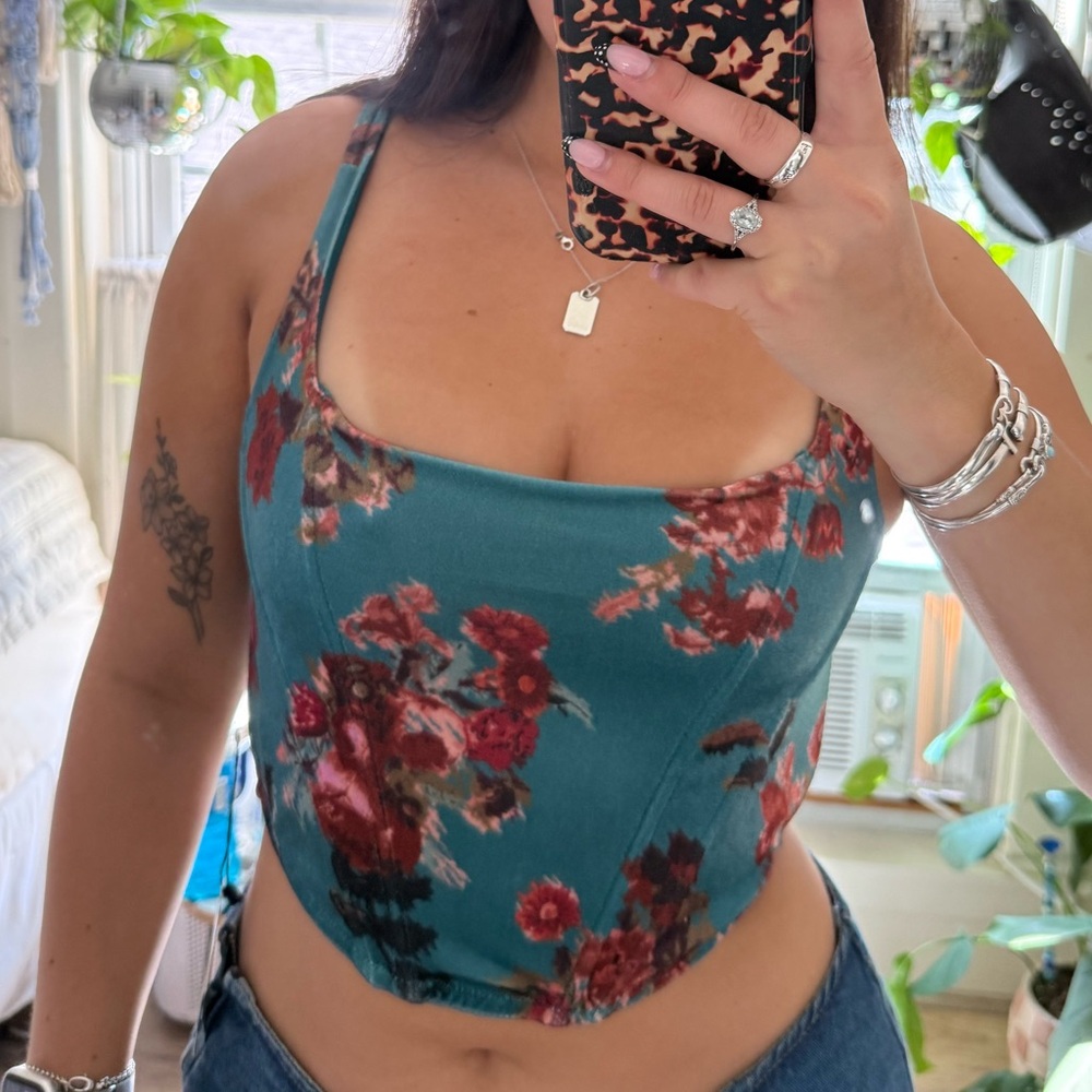 Mia Joy Velvet Corset Top NWT